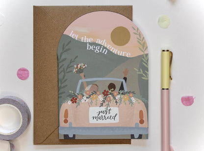 Ellice Owens Designs - Arch Wedding Card for Couple