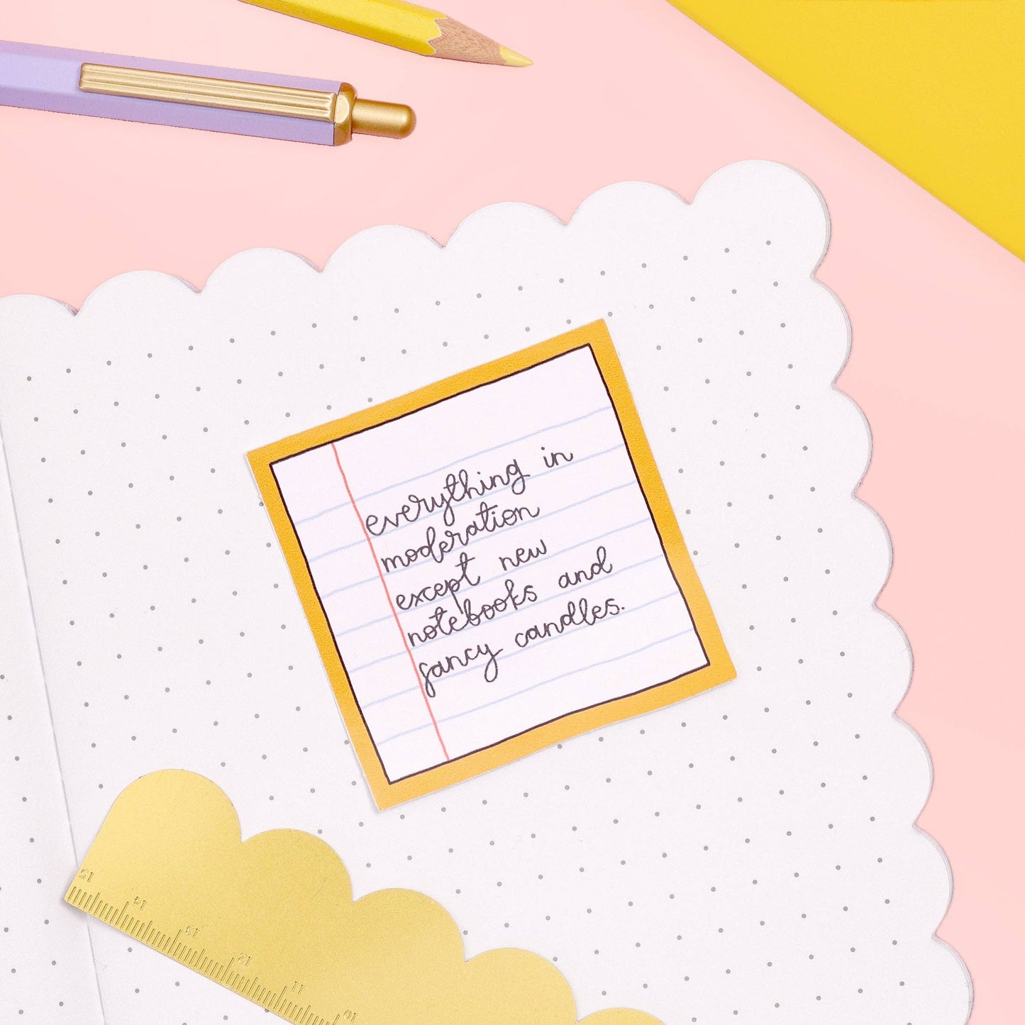 Oh, Laura - Vinyl Sticker - New notebooks and fancy candles