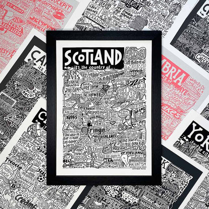 Sketchbook Design - Scotland Landmarks It's The Country Of Art Print