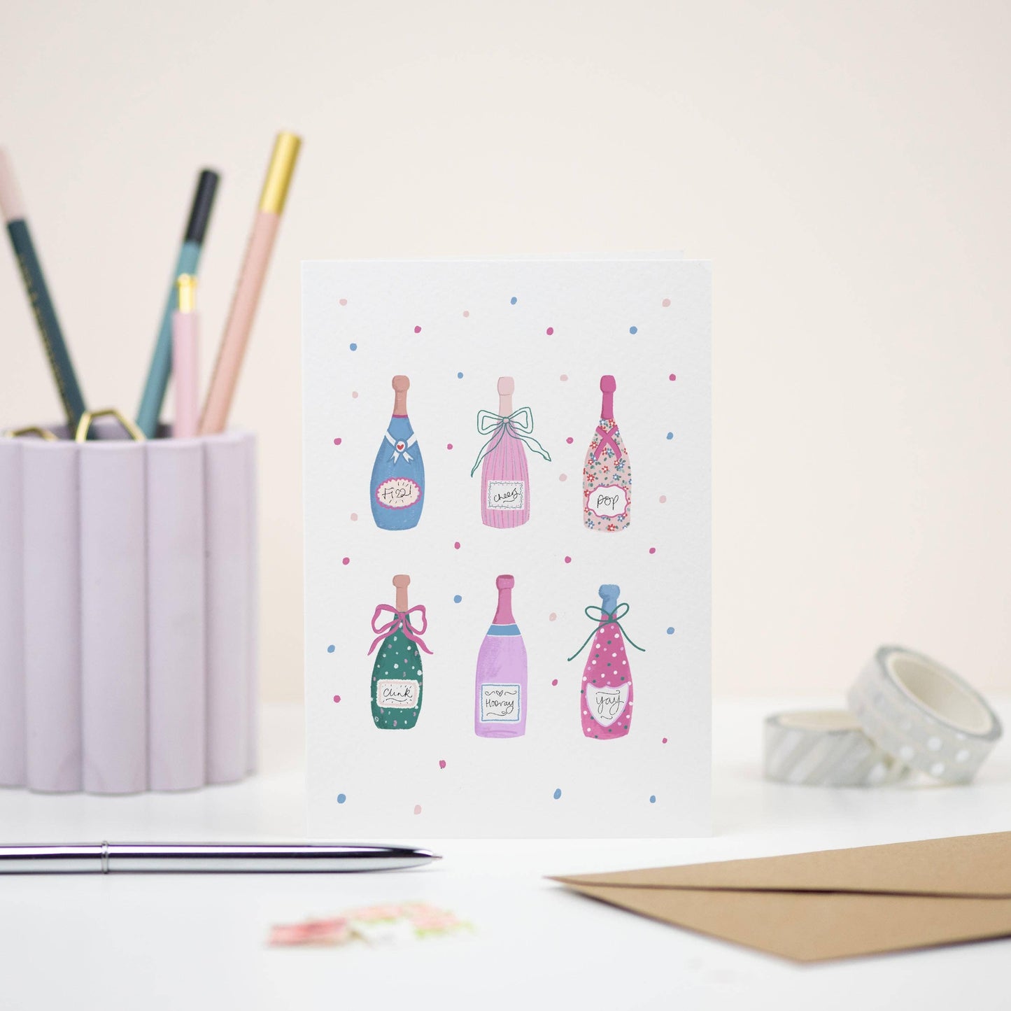 Elizabeth Mugridge - Wine Bottles Card
