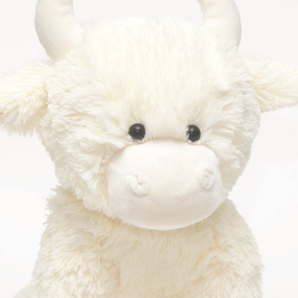 Scottish Highland Cow Plush Soft Toy Large Cream - 30CM