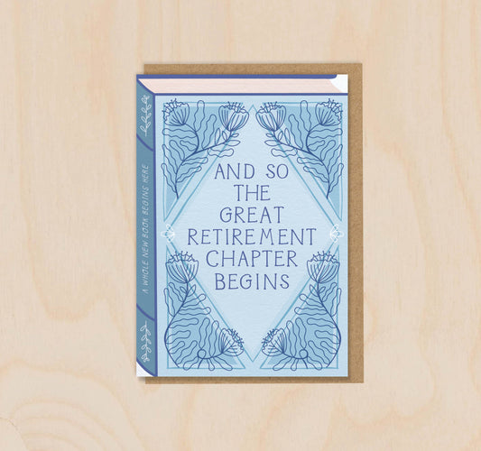 Two For Joy Illustration - And So the Great Retirement Chapter Begins - Book Card