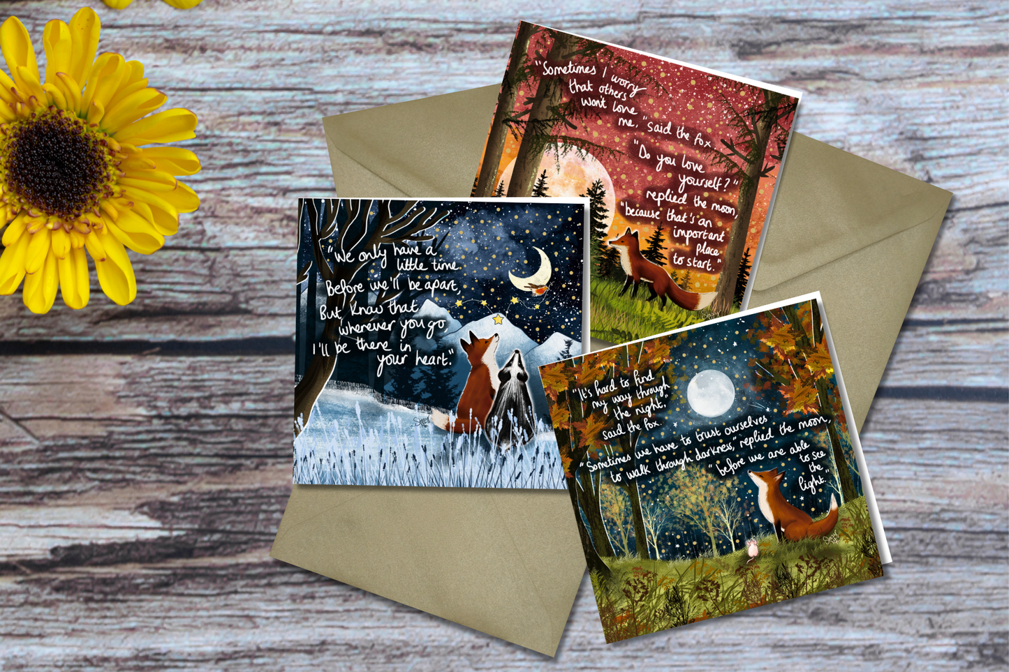 Fox Under The Moon - 'Bloom' - Greeting Card From Fox Under The Moon
