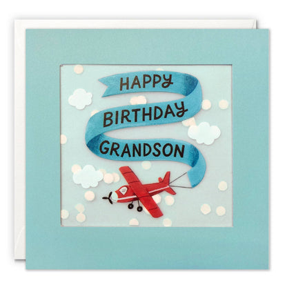 James Ellis - Grandson Plane Confetti Birthday Card - Paper Shakies