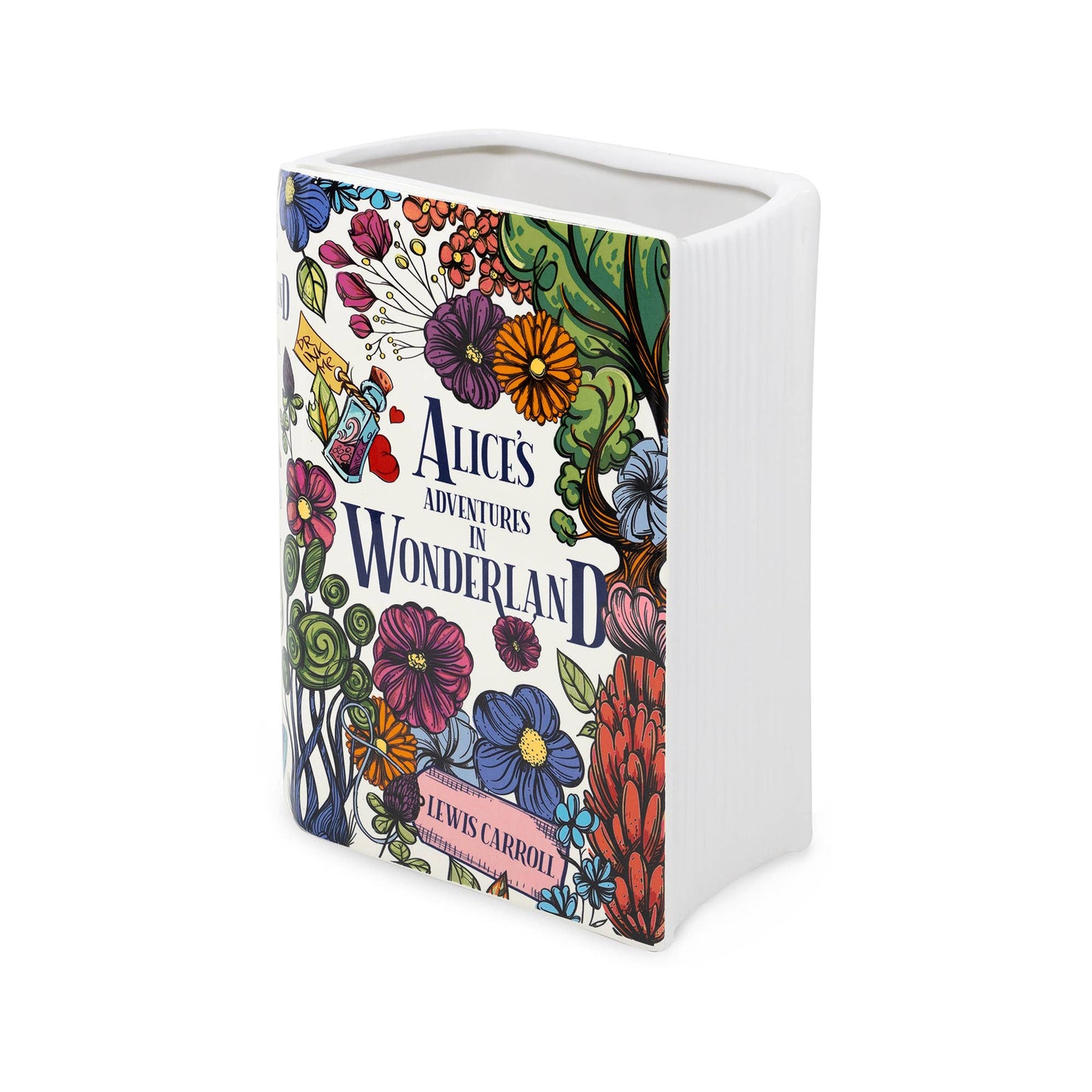 Steel Mill & Co UK - Large Book Vase, Alice in Wonderland - Floral Nonsense