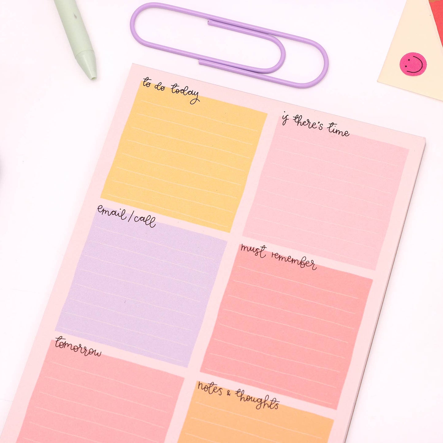 Oh, Laura - A5 notepad - daily planner - pastel