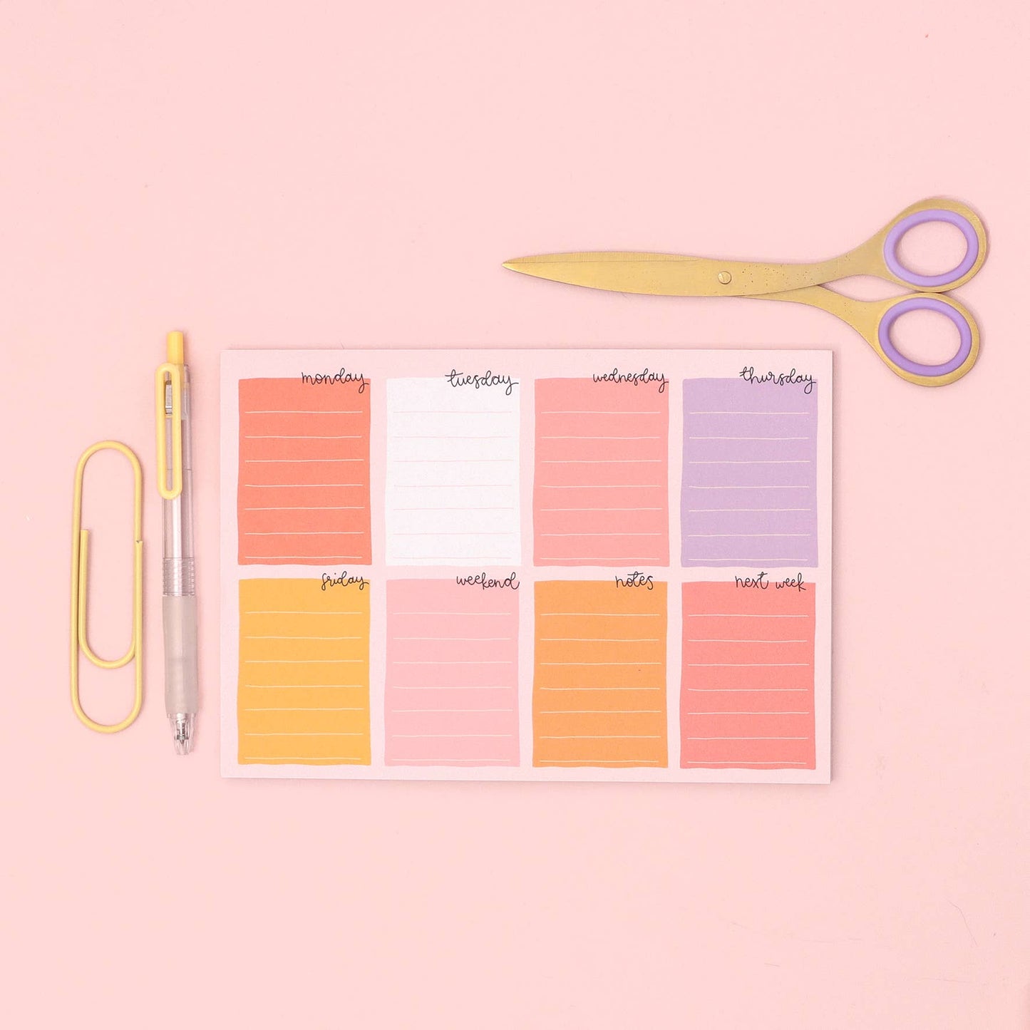Oh, Laura - A5 notepad - week planner - candy