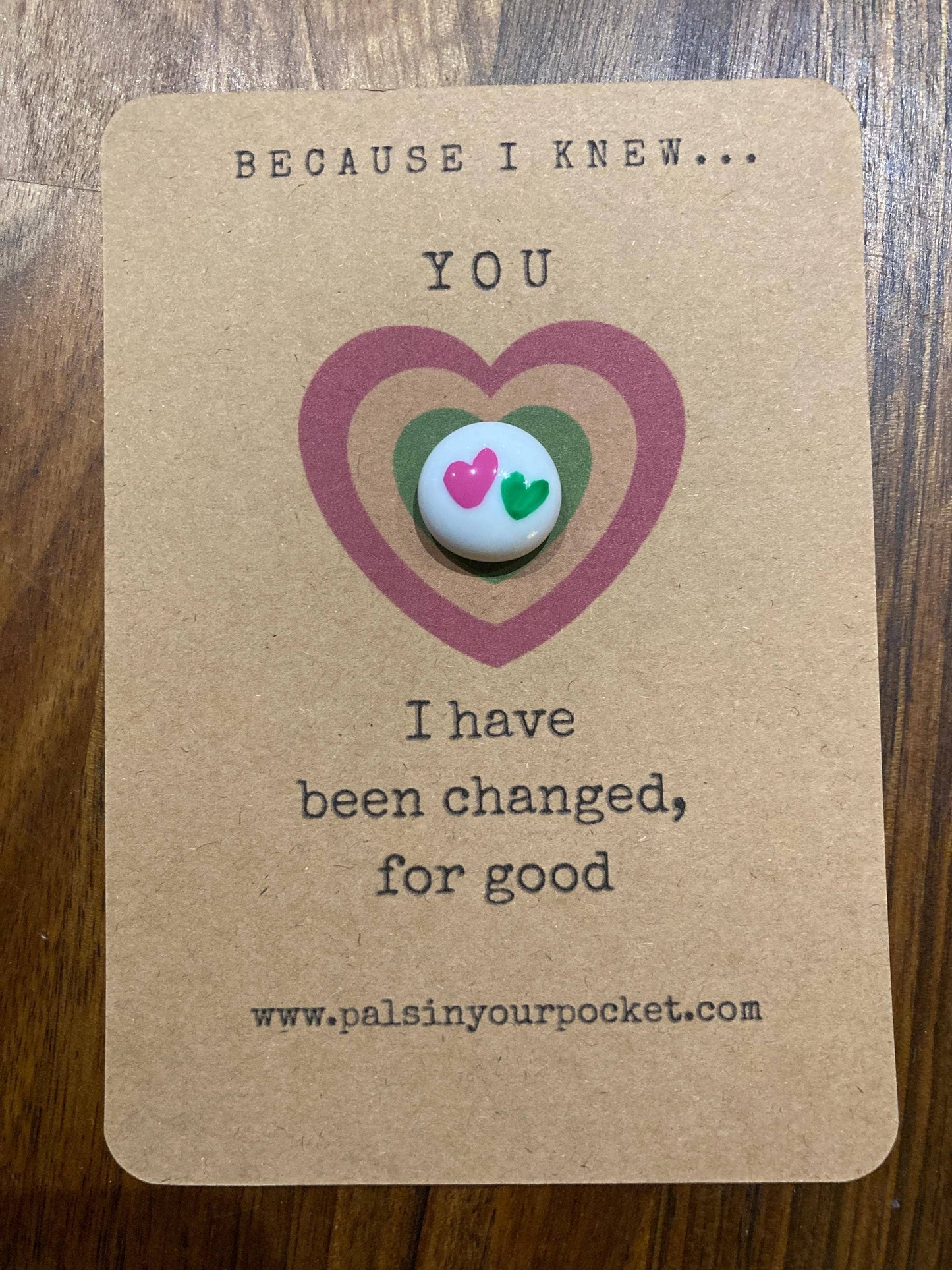 Pals in your Pocket - Emerald Pink Heart Keepsake Inspired By Witch Movie