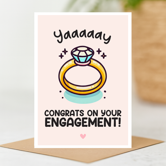 The Playful Press - Yayyy Congrats on Your Engagement Greeting Card