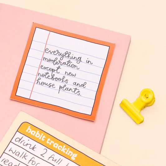 Oh, Laura - Vinyl Sticker - New notebooks & house plants