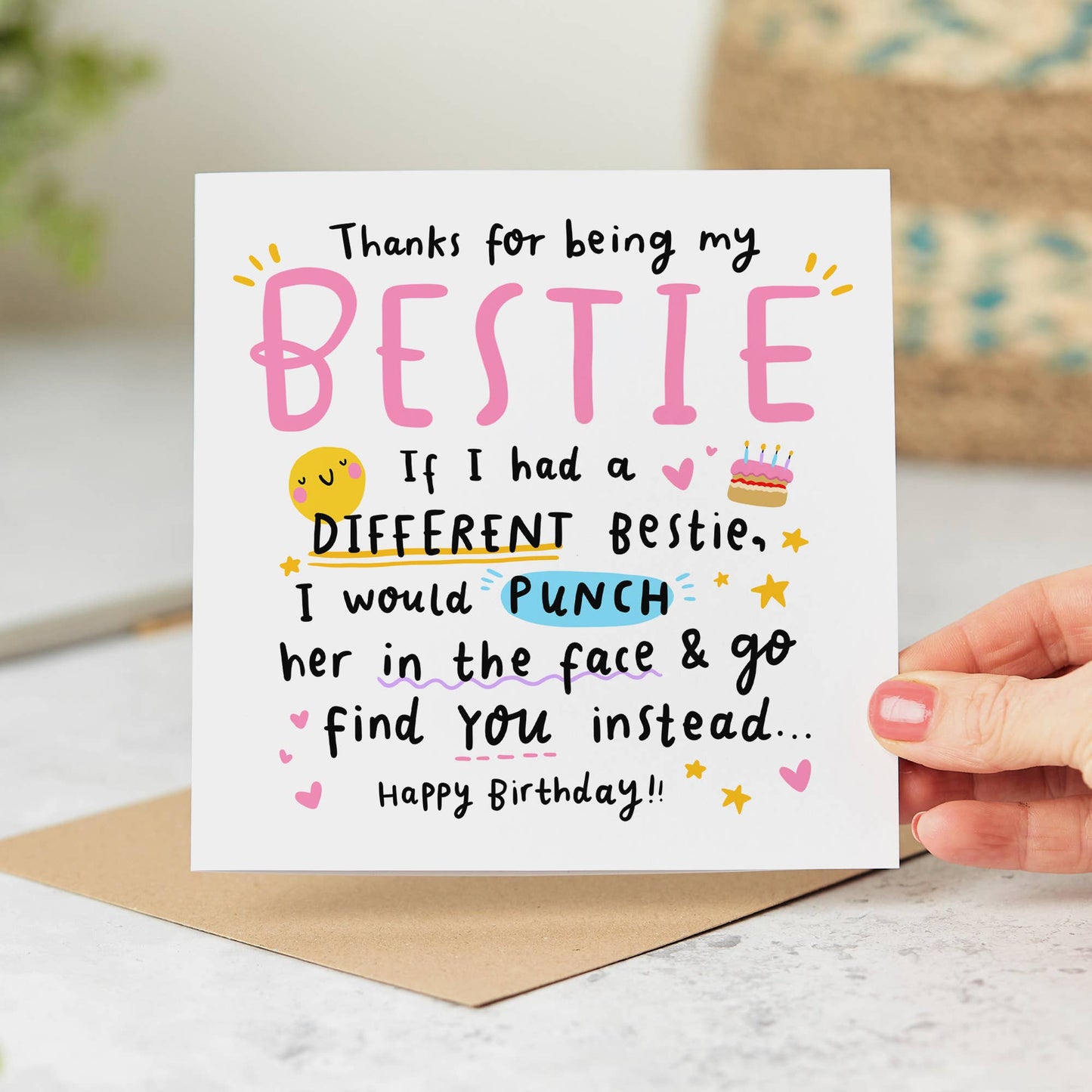 Funny Bestie Birthday Card - If I Had A Different Bestie