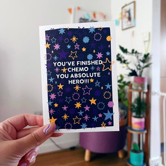 Xoxo Designs by Ruth - You've Finished Chemo, You Absolute Hero! Card