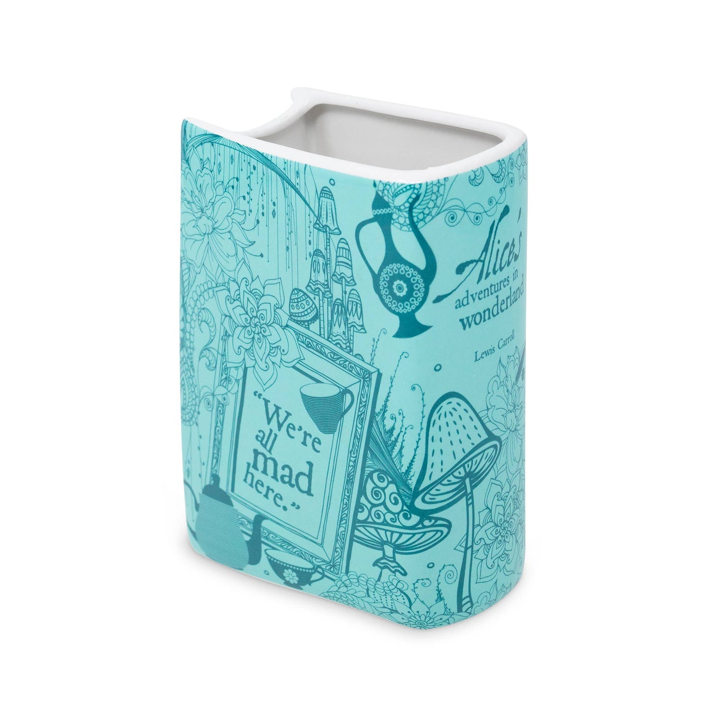 Steel Mill & Co UK - Small Book Vase, Alice in Wonderland - Blue