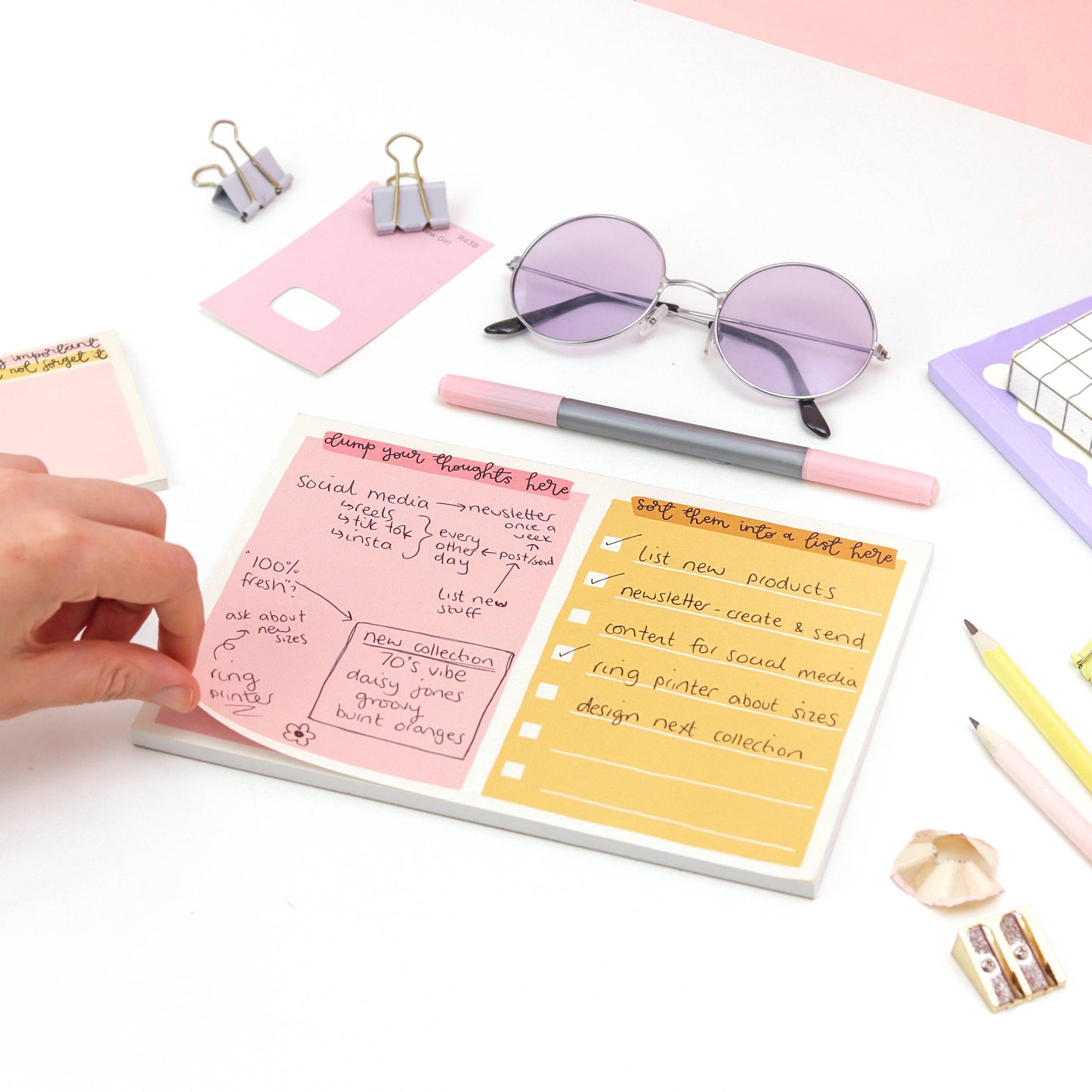 Oh, Laura - A5 notepad - organise your thoughts