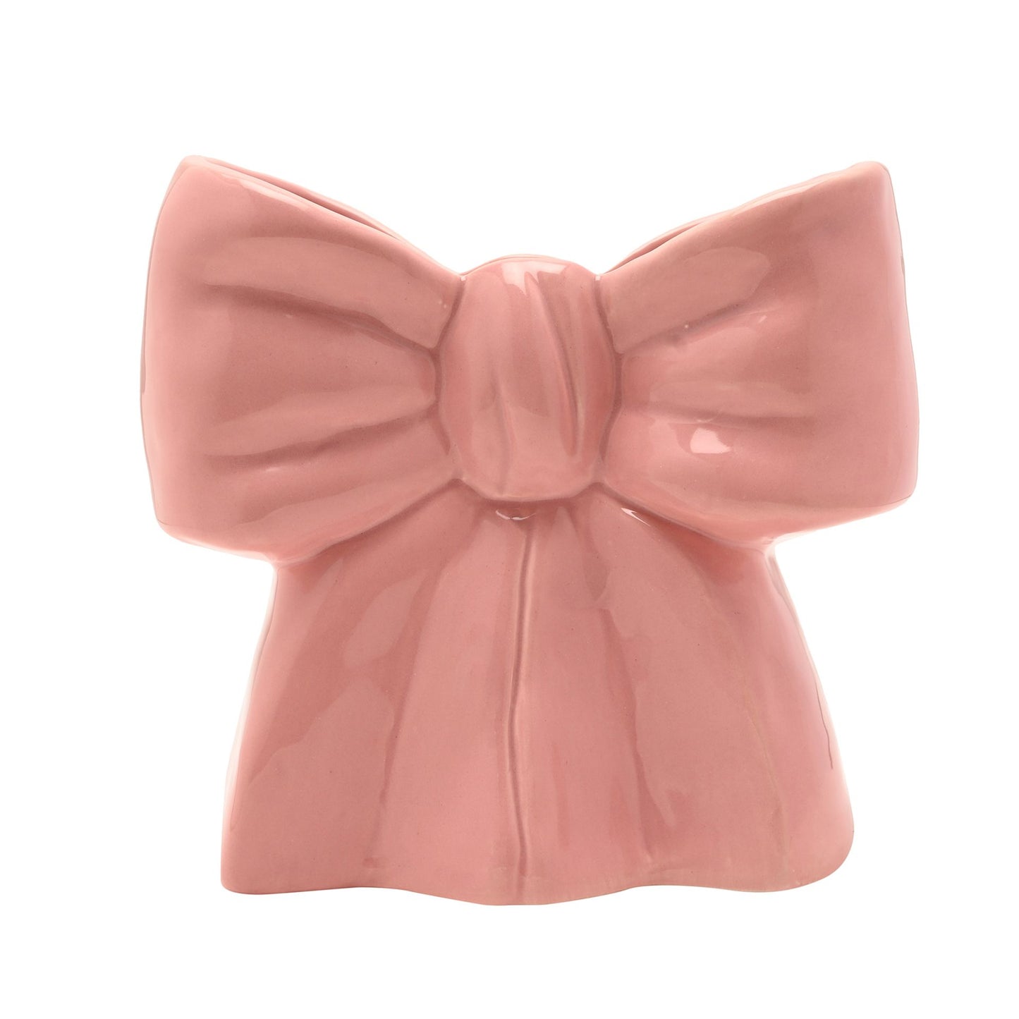 Pink ceramic BOW SHAPED VASE