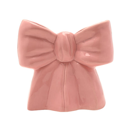 Pink ceramic BOW SHAPED VASE