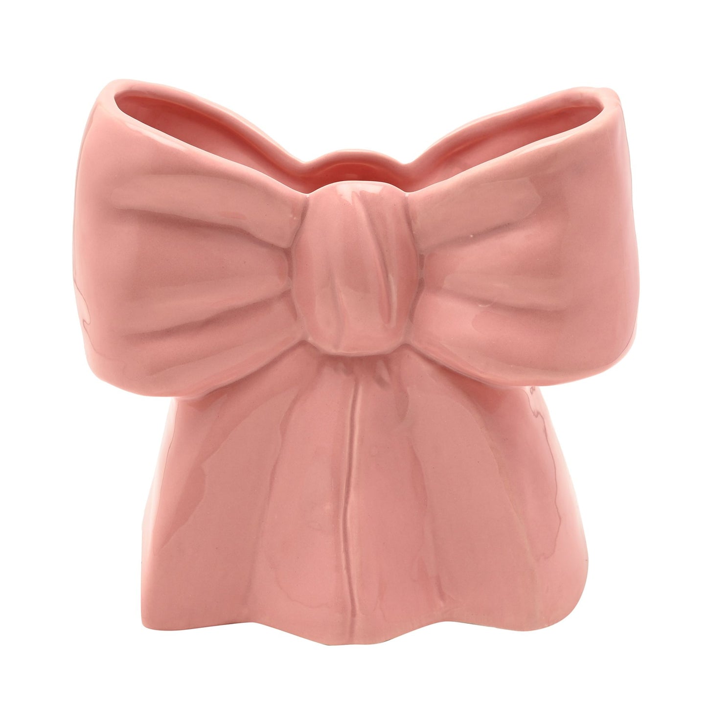 Pink ceramic BOW SHAPED VASE