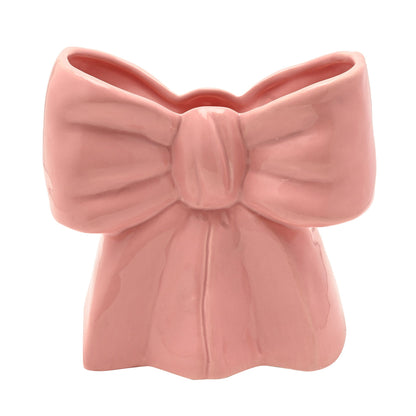 Pink ceramic BOW SHAPED VASE