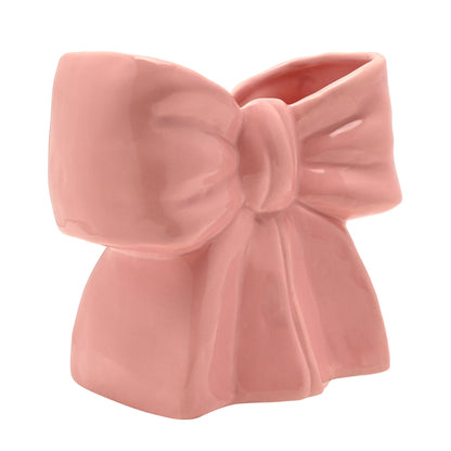 Pink ceramic BOW SHAPED VASE