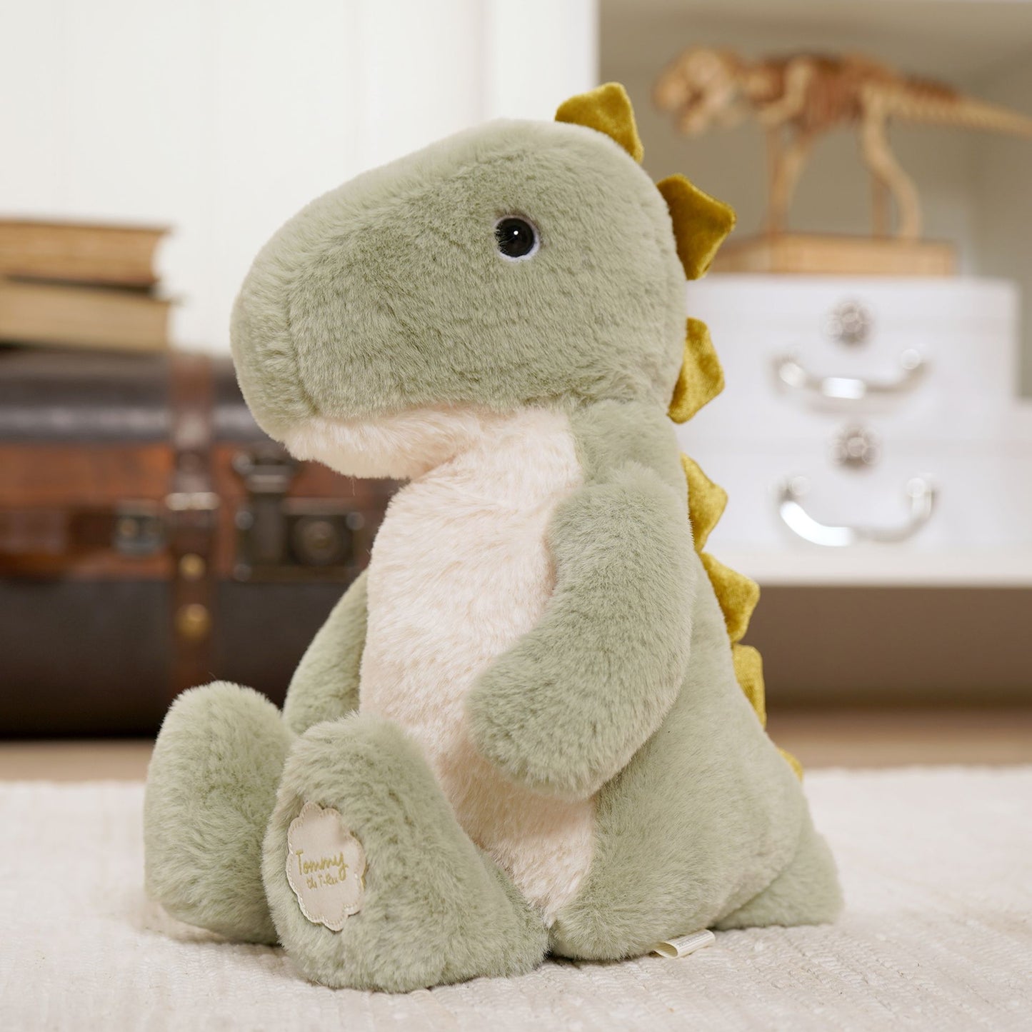 TOMMY THE PLUSH GREEN DINOSAUR 30 CM