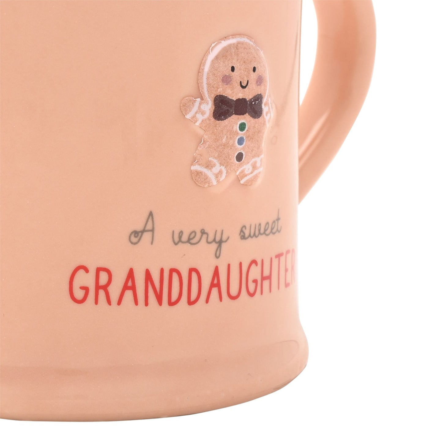 LOVE LIFE CHRISTMAS EMBOSSED MUG - GRANDAUGHTE