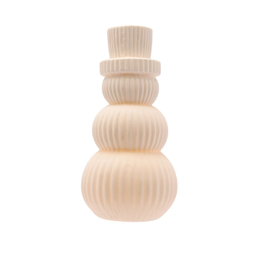 CERAMIC LED LIGHT UP SNOWMAN 20CM