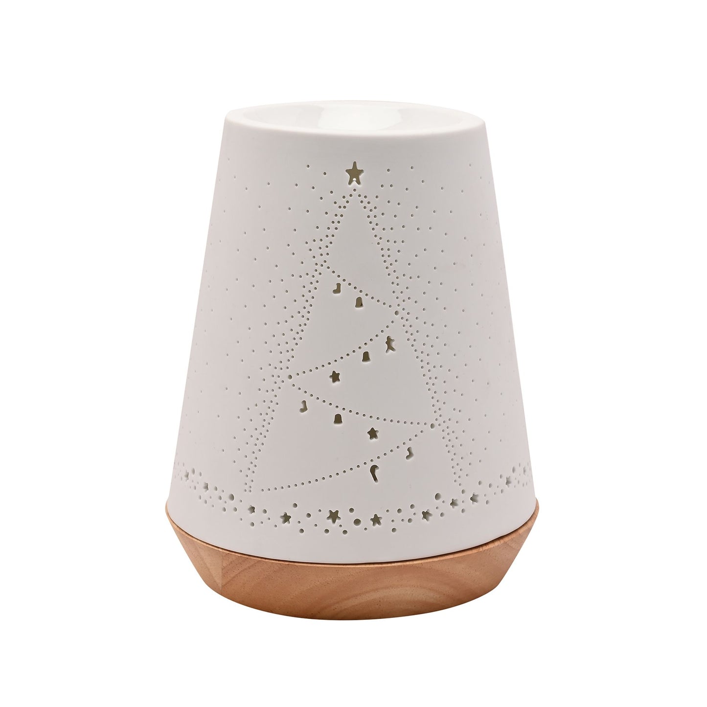 WHITE PORCELAIN CHRISTMAS AROMA LAMP